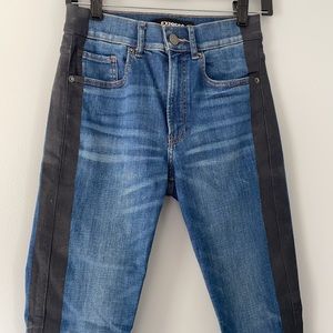 Express hyper stretch high rise jeans